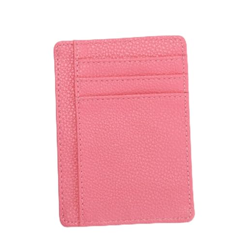 LIFKOME Simple Fold Purse for Women Creative Multi Card PU Leather Wallet Pink Litchi Grain Design for Office Parties and Daily Use present for Birthdays