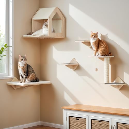 Set de 5 Repisas de Pared para Gatos HOOBRO miniatura 6