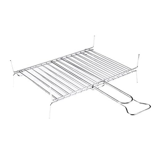 Griglia barbecue, Graticola, 15 barre verticali, a conchiglia, acciaio, 25x35
