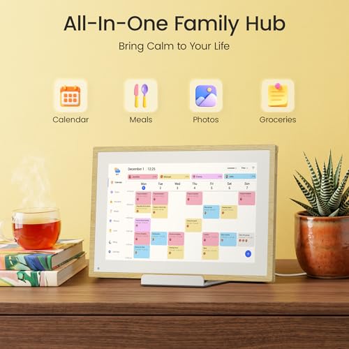 Image of Dragon Touch Digital Calendar 10 inch, Electronic Wall Calendar with Interactive Touch Screen, Smart Family /Home Gift for Schedule Reminders, Task Rewards, Chort Chart and Digital Picture Frame