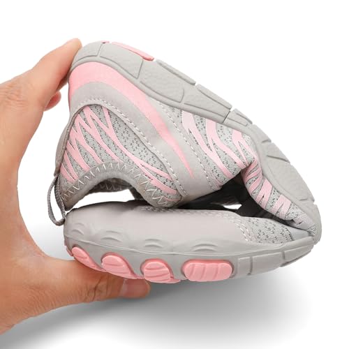 Image of UBFEN Water Shoes for Men Women Quick Dry Swim Aqua Socks | Lightweight Barefoot-style Fit, Rubber Sole, Hiking, Fishing, Kayaking, Beach, Pool, Boating, Diving And Water-to-land Wear