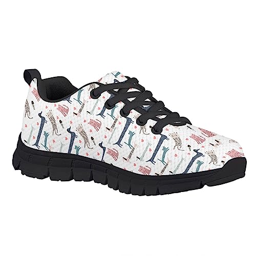 MARSVOVO Boys Girls Walking Shoes Non Slip Flexible Athletic Lightweight Breathable Printed Kids Running Shoes Most Comfortable Black White Sole Casual Fashion Non Slip Sport Kids Sneakers3