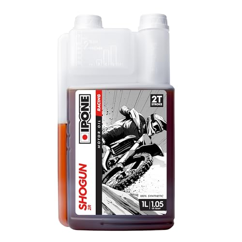 IPONE - Huile Moteur Moto 2 Temps STROKE 2R - 100 % Synthétique avec Esters - Lubrifiant Très Haute Performance - Bidon-Doseur 1 Litre