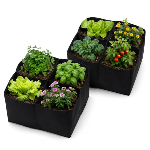 Gardzen 2 Pack Fabric Raised Garden Beds