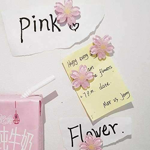 Xqingmei Sakura Push Pins 30 Pieces Pink Resin Cherry Blossoms Push Pins Decorative Push Pins Flower Thumbtack For Message Photo Postcard Note Paper (Cherry Blossoms) #TOP5
