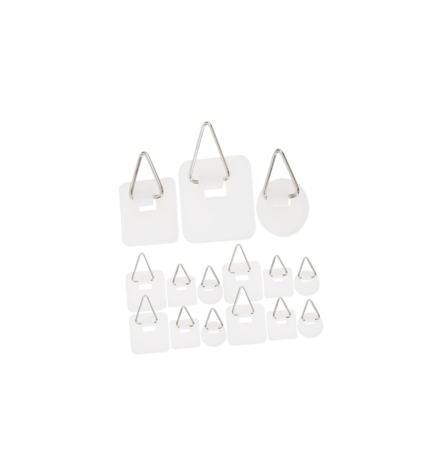 FGJsfhrDTU Picture Hanging Hooks, Adhesive Picture Hooks White Multiple Sizes 45 Pcs