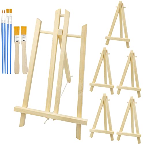 oupados 1 Pieza 40x22cm Mini Caballetes de Madera 5 Piezas Pintura Madera Mostrar Caballete Pequeño...