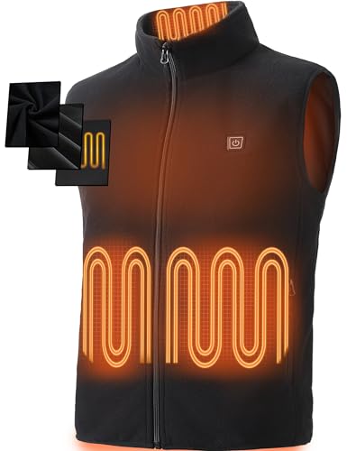 Heated Vest for Men and Women, Fleece Heated Jackets for Men and Women （Battery Pack Included）2