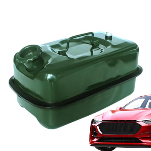 Conteneur à gazolines - Riveling rapide Jerry Can | CAN CANSER AVEC LA POIGNE DE TROIS | Récipient carré en acier inoxydable, réservoir à l'épreuve des fuites adapté au transport