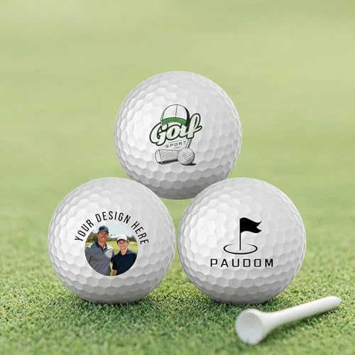 Solarix Personalised Golf Balls with Photo Text & Funny Design(White)