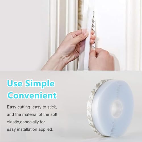 Image of HASTHIP 5M Window Sealing Strips for Gap - Silicone Window Weather Stripping, 35MM Door Weatherstrip Door Seal Strips, Weather Stripping for Doors and Windows