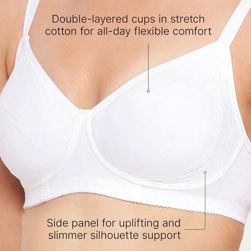Image of Enamor Innovations Fabcool Encircled Side Support Shaper, Non Padded, Wirefree, High Coverage, Women's Cotton Everyday Bra - A042 (Available in Plus Sizes)