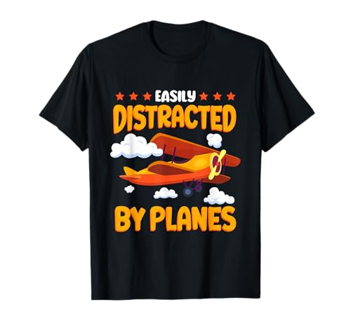 Airplane Lover Easily Distracted By Planes Kids T-Shirt