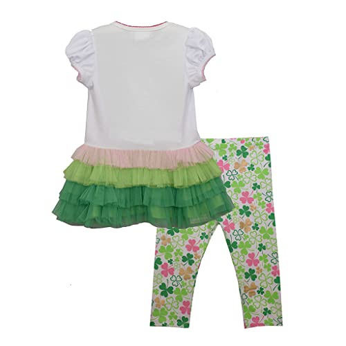 Image of Bonnie Jean Girl's St Patrick's Day Shamrock Leggings Set for Baby Toddler and Little Girls