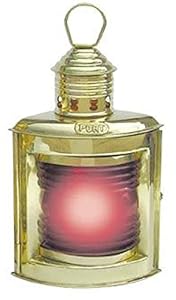 Buddel Bini Versand Backbordlampe Schiffslampe Messing 23cm