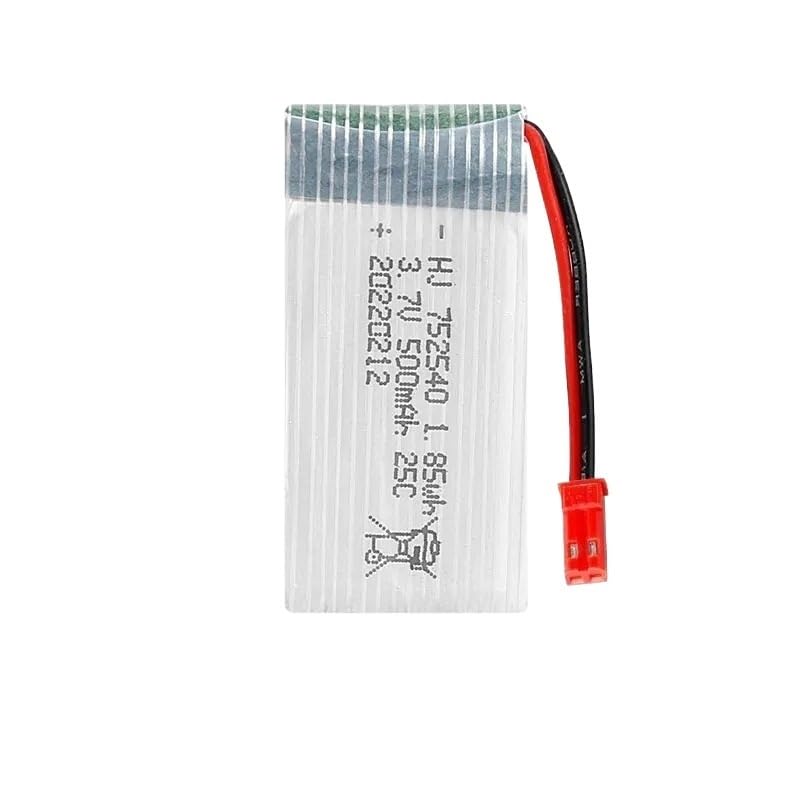 Batería de polímero Litio 3,7 V y 500 mAh (752540, 25C) para Drones Syma X5C, X5C1, X5SW, M68 M62R1(2PCS-JST Plug)