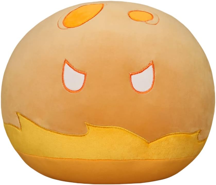 ISAKEN Muñeco de Peluche, Genshin Slime Muñeco de Peluche Almohada Suave Regalo de Cumpleaños para Fanáticos de Los Juegos, Decoración del Hogar Juguete de Peluche para Niños (Fuego, 40CM)