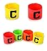Wendy Mall 6 Pcs Outdoor Football Soccer Adjustable Captain Armbands Flexible Sports Player Bands for Kids and Youth