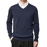 [Topsky] セーター メンズ 冬服 メンズ vネック ニットセーター ビジネス 暖かい 無地 カジュアル 長袖 トップス おしゃれ 防寒服 インナー 冬