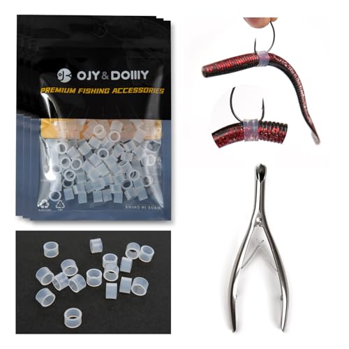 Wacky Worm O-Rings (180/150/120 Packs) – Heavy-Duty Silicone Senko Bait Protector (Only Kit Includes Tool) | Prevents Bass from Ripping Soft Plastics | Fits All Senko Worms (Small/Medium/Large)