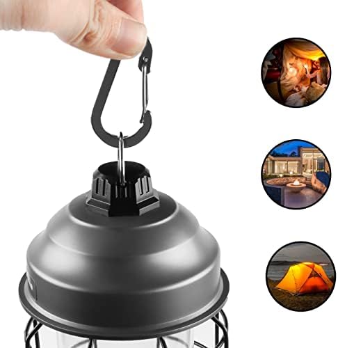 SALLBRIS Vintage LED Camping Lantern Rechargeable 