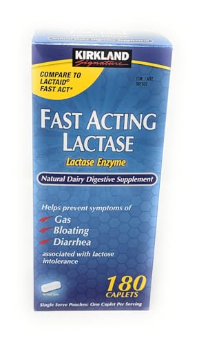 Kirkland Signature Fast Acting Lactase - 180 Caplets