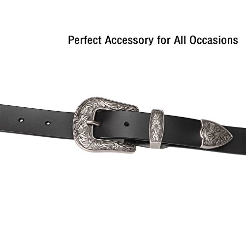 Image of Women's Genuine Leather Vintage Belts for Jeans Pants Dress with Fashion Buckle