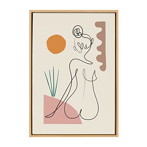 Kate and Laurel Sylvie Sunset Framed Canvas Wall Art by Rachel Le...