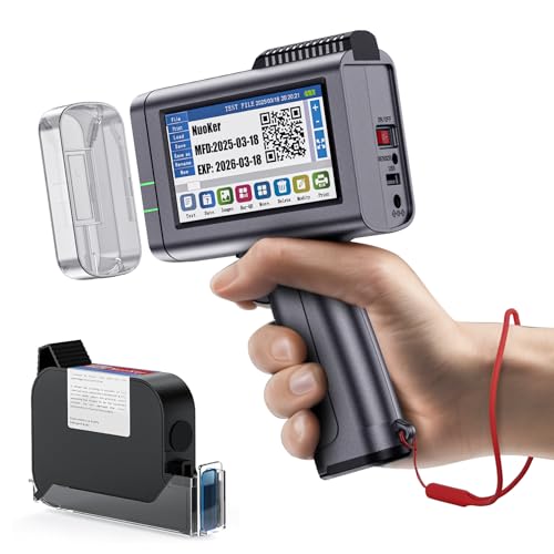 Imprimante à jet d'encre portable en métal avec écran tactile de 10,9 cm