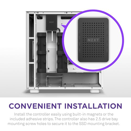 NZXT RGB & Fan Controller - AC-CRFR0-B1-6 RGB lighting channels - 3 fan channels - background lighting customization - Black - Image 4