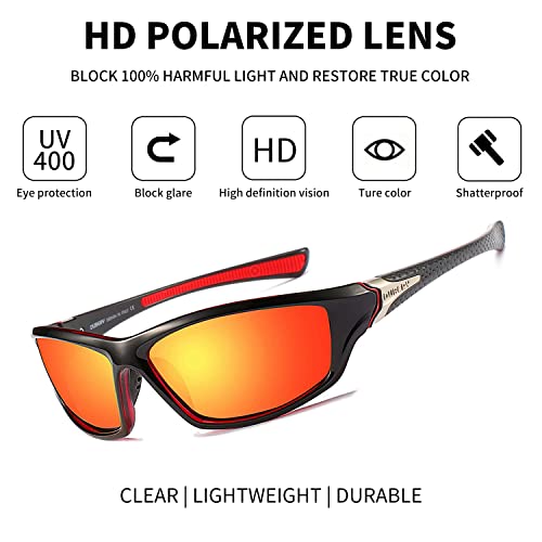 Image of Sports Polarized Sunglasses for Men Women Driving Fishing Baseball Cycling 100% UV Protection Wrap Around Sun Glasses