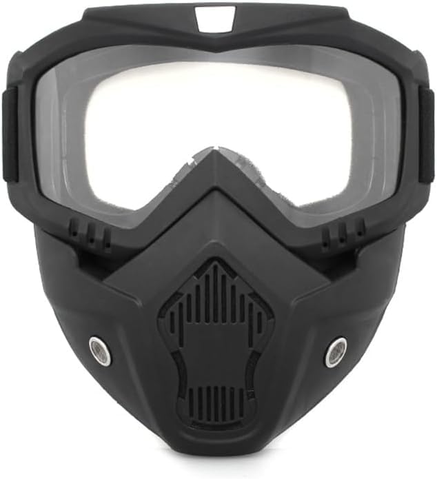 Paintball Anti-Fog Face Mask, Full Face Protective Face Mask, Removable & Adjustable for CS Games, Halloween, Movie Props Role-Playing