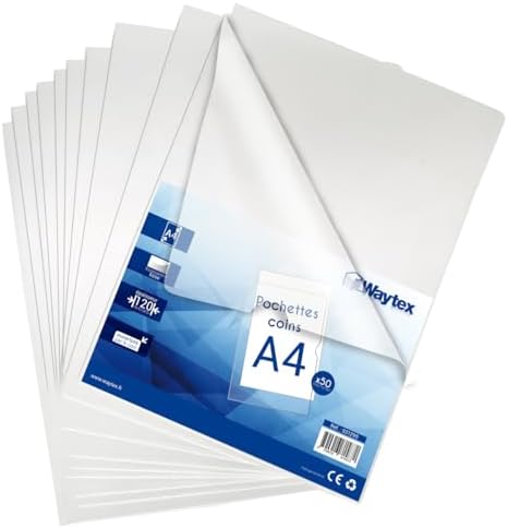 40 Pcs Classeurs Plastique A4 Transparent - Chemises De Classement FEPITO