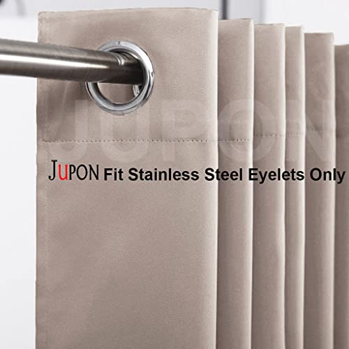 Image of JUPON Extra Wide Blackout Curtain Set of 2 Curtain for Bedroom /Darkening Curtains for Living Room (54 x 96 inch - Mocha)