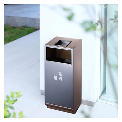 Mülleimer Edelstahl-Mülleimer für den Außenbereich Kommerzielle Mülleimer mit Aschenbecher Mülleimer mit großer Kapazität Abfalleimer für die Hotellobby – Bild 3