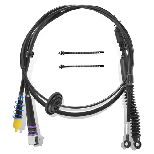 905-144 2pcs Gear Shifter Cable Compatible with Chevy Silverado GMC Sierra 1500 2500 3500 Classic 1999-2007 Automatic Transmission Shift Control Cable Replacement#12477640