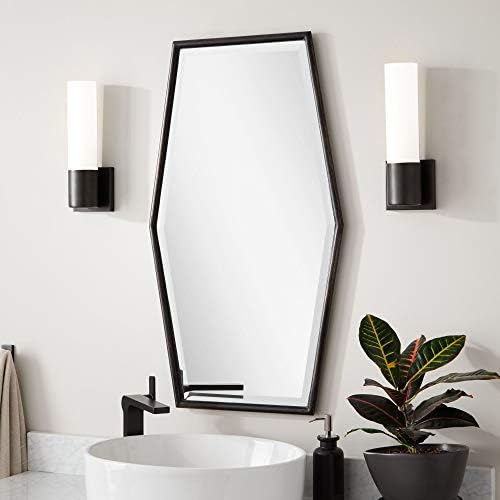 Signature Hardware 450588 Tenaya Hexagonal Decorative Vanity Mirror with Gold Lining