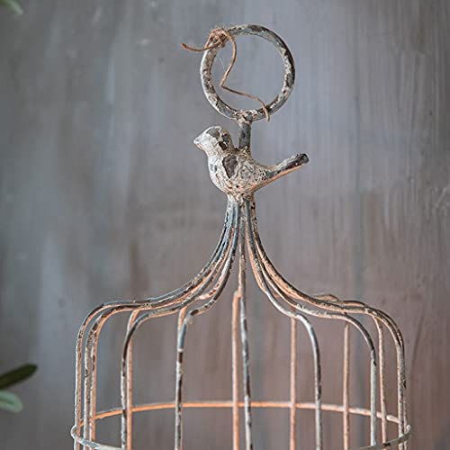 Liushop Modern Decorative Candle Holder Wrought Iron Candlestick Retro Ornaments Decorative Bird Cage Creative Romantic Candle Holder Table Lamp Holder Wax Stand Vintage Decorative Candle Holder #TOP6