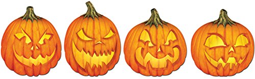 Scary Jack-O-Lantern Cutouts 4/PkgPkg/1