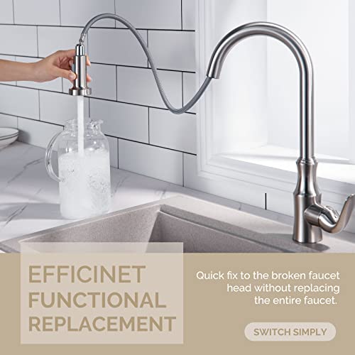 Angle Simple TN04 Kitchen Faucet Sprayer Head, Angle Simple Pull Out Sink Faucet Spray Head Nozzle Kitchen Pull Down Faucet Nozzle Spout Replacement Part 2 Functions thumb #6