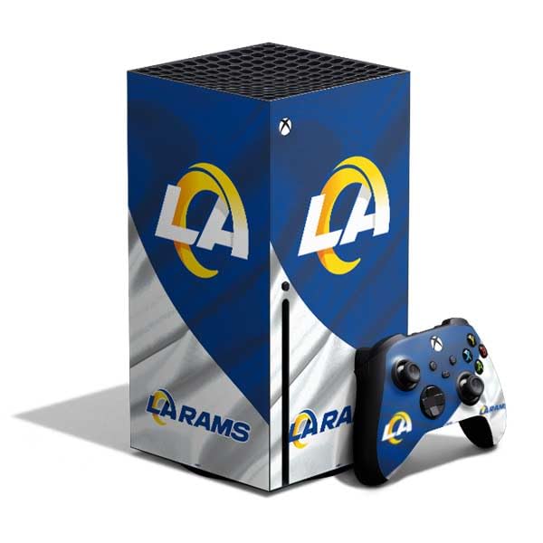 Skinit Decal Gaming Skin Compatible with Xbox Series X Bundle - Officially Licensed NFL Los Angeles Rams Design