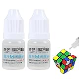 2 Stück Silikonöl für Magic Cube, 3 ml Würfelgeschwindigkeit Schmierung von Speed Cube Öl Magic Cube Zubehör, Transparentes Silikonöl schmiermittel für Magic Cube,zur Verbesserung der magischen