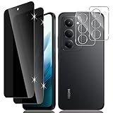 Installation Facile -- Contenir 2 Pièces Anti-Espion Protection Écran et 2 Pièces Caméra Lentille Protecteur, procurez une protection maximale pour votre téléphone. Avant d'appliquer le protecteur d'écran, retirez la poussière et les traces de doigts de l'écran. Alignez ensuite le film protecteur le long des bords et appuyez légèrement. Adsorption automatique, sans bulles d'air.