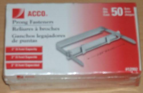 ACCO Prong Fasteners #12992 (2 Boxes of World Brand - 50 Cont ...