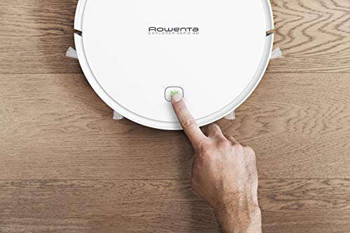 Rowenta X-Plorer Serie 40 Aspirateur robot laveur, Aspire et lave les sols durs, Spécial poils d'animaux, Autonomie 2h30, Wifi, Compatible Smartphone Alexa Google Assistant RR7267WH
