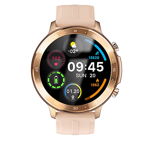 Image of Maxx SX25 Pro Smart Watch 1.28-inch-Fitness Tracking, Bluetooth Call, Music Playback, IP67 Waterproof, 5.0+4.0 Bluetooth, VC32S Heart Rate Monitor, 100+ Sports Modes, Extended Battery Life (Rose Gold)