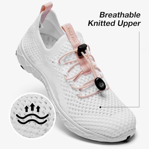 ALEADER Xdrain Women's Water Shoes Mesh Slip On Aqua Shoes for Beach, Swimming, Travel & Tennis2