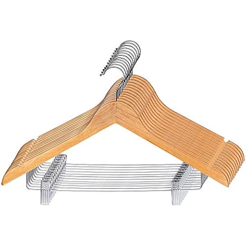 KADAX Kleiderbügel aus Holz, mit Klemmen aus Metall Cover