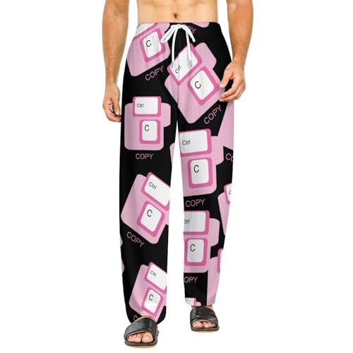 Ctrl C Copy Keyboard Womens Mens Pajama Pants Lounge Sleep PJ Bottoms with Pockets