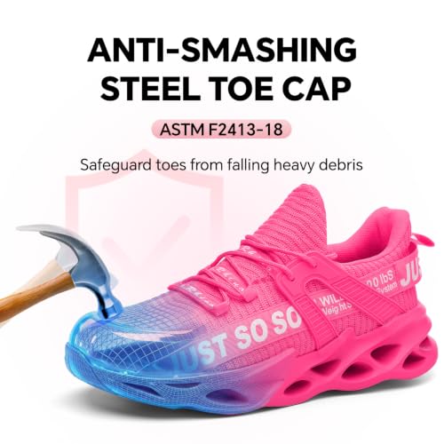 Image of Furuian Steel Toe Shoes for Men Women Slip On Comfortable Safety Shoes
